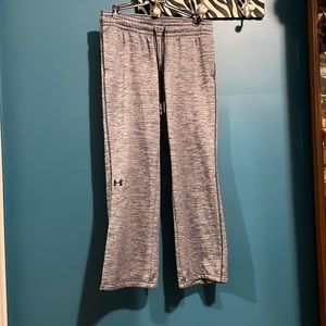 Blue and gray under armor sweatpants